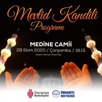Medine Camii'nde Mevlid Kandili Programı